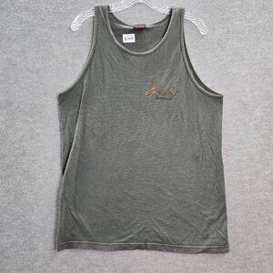 VINTAGE Gecko Hawaii Men Tank Top Large‎ Green Surfboards Graphic 90s Pullover